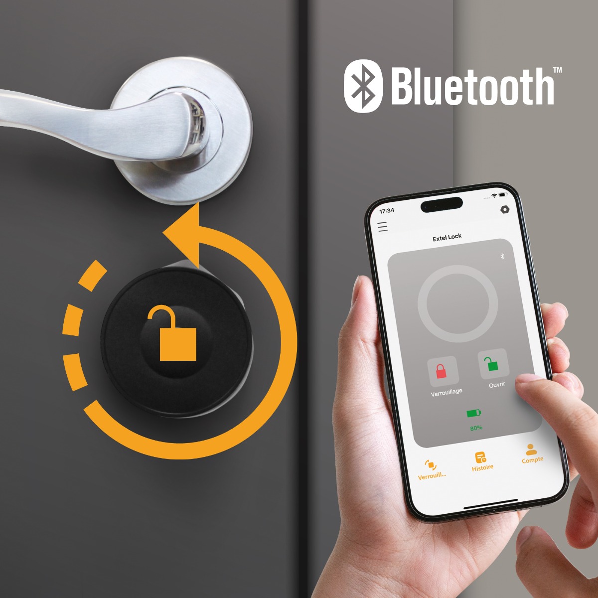 Cylindre 30/35 compatible avec la serrure connectée Extel Lock