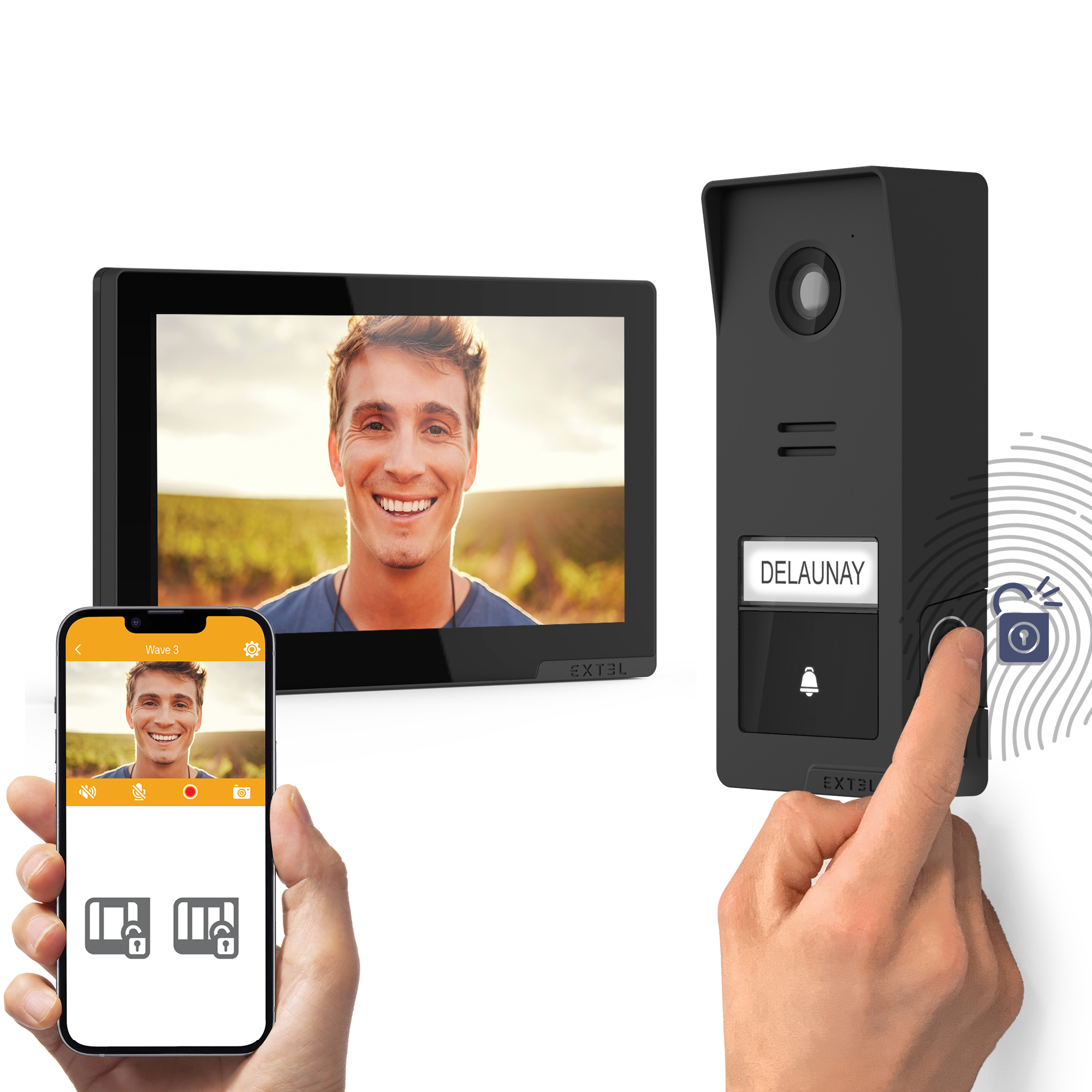 Extel Visiophone sans fil connecté avec lecteur d'empreintes — free download