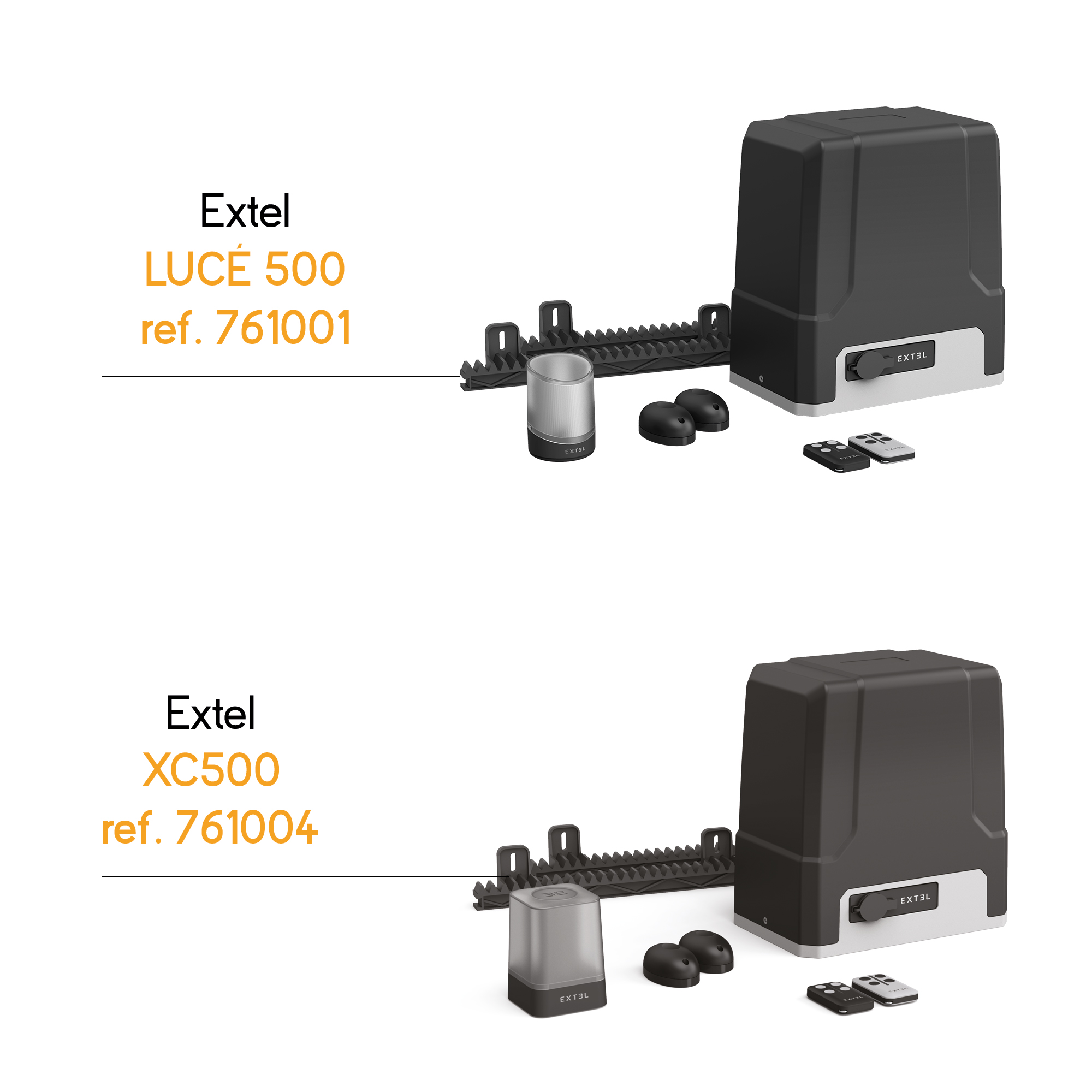 Crémaillère supplémentaire 50cm pour motorisation de portail Extel