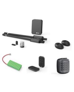 Kit Motorisation télescopique pour portail à battants - Styrka 310 + batterie de secours + digicode + photocellules + 2 télécommandes supp. 