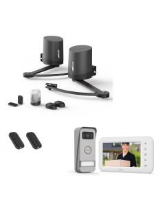Pack 100% connecté avec motorisation portail battant Orane Connect + Visiophone Elia Smart 2 + 2 télécommandes supplémentaires