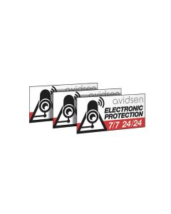 Lot de 3 stickers de dissuasion PVC à coller - Avidsen - 123408