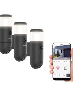 Lot de 3 caméras de surveillance extérieure et motorisée Thomson Rheita 100