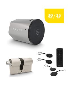 Kit Serrure Connect&eacute;e Extel Lock + cylindre 30/35 mm + clavier sans fil + 2 badges suppl&eacute;mentaires