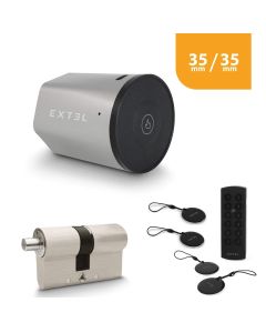 Kit Serrure Connect&eacute;e Extel Lock + cylindre 35/35 mm + clavier sans fil + 2 badges suppl&eacute;mentaires