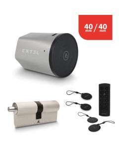 Kit Serrure Connectée Extel Lock + cylindre 40/40 mm + clavier sans fil + 2 badges supplémentaires