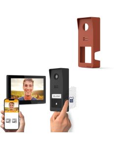 Kit visiophone sans fil connecté Wave 3 + coque terracotta