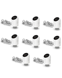 Lot de 8 vannes thermostatiques connectées HomeFlow TRV de chez Avidsen