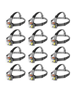 Lot de 12 lampes frontales Duo et leur présentoir Nebo