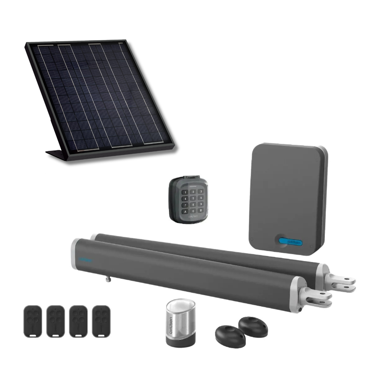 Kit motorisation solaire premium pour portail battant