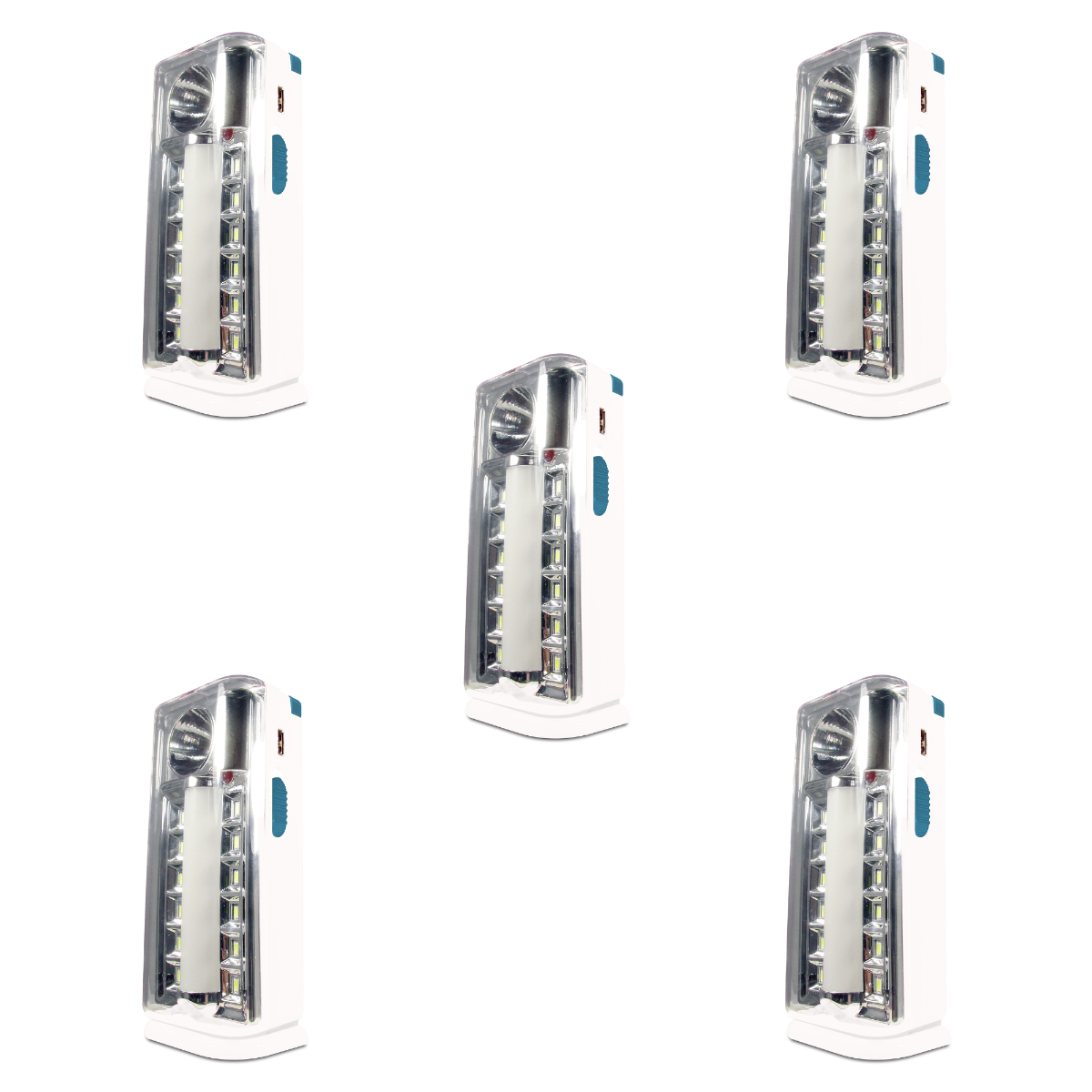 Lot de 5 lampes de secours 