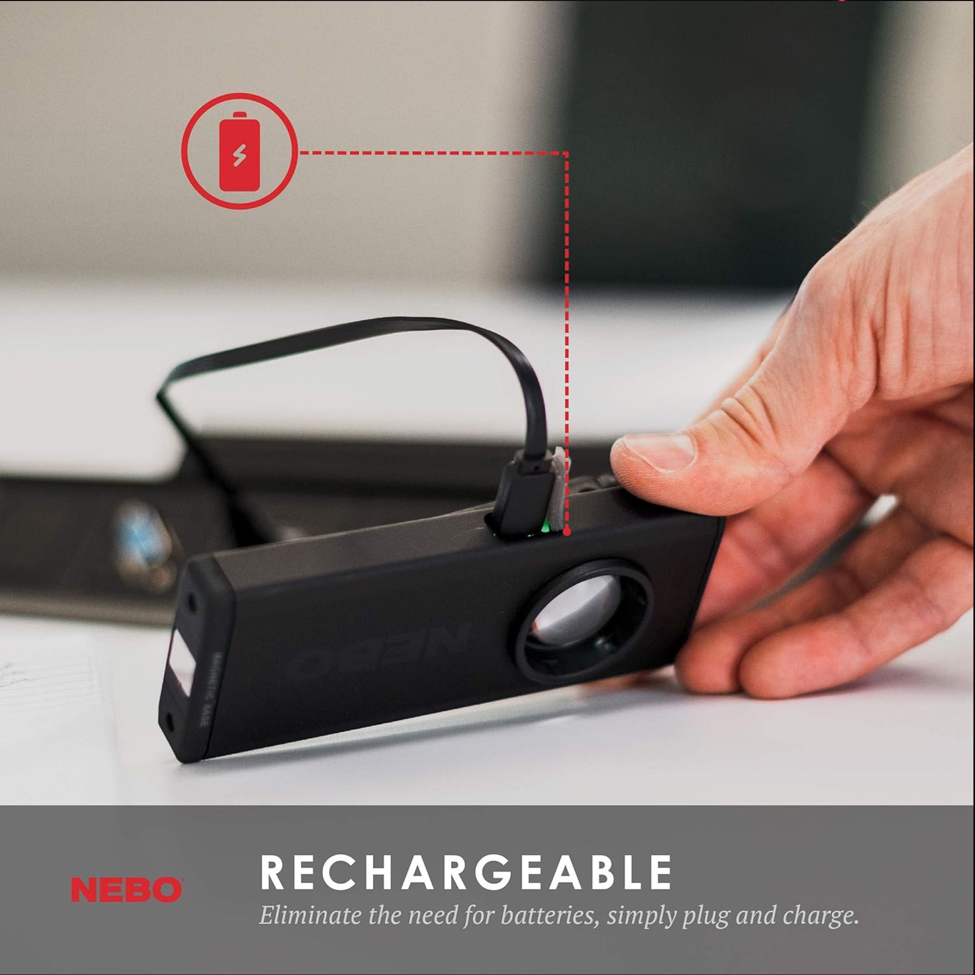 Rechargeable et toujours prête à l'emploi