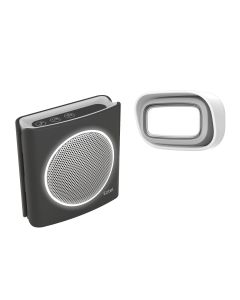 Carillon sans fil avec portée de 200m et 6 sonneries au choix - Extel diBi Flash Soft Noir