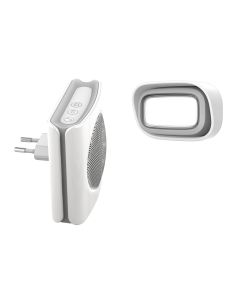 Carillon Flash diBi Plug sur prise sans fil portée 200 mètres 6 sonneries flash lumineux - Extel - 081742