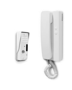 Interphone et sa platine de rue sur 2 fils, double commande portail/portillon - Avidsen - 112110