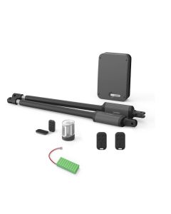 Motorisation télescopique pour portail à battants Styrka 310 + 2 télécommandes sup. + 1 batterie de secours - Avidsen