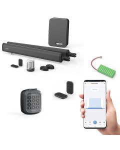 Motorisation connect&eacute;e pour portail &agrave; battants Teha Connect + batterie de secours + digicode + 2 t&eacute;l&eacute;commandes supp.