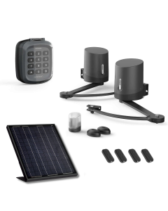 Motorisation Solaire pour portail &agrave; battants Avidsen ORANE510 + Digicode + 2 t&eacute;l&eacute;commandes suppl&eacute;mentaires (4 en tout)
