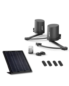 Motorisation pour portail &agrave; battants Avidsen ORANE510 + kit solaire + 2 t&eacute;l&eacute;commandes suppl&eacute;mentaires (4 en tout)