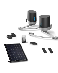 Motorisation pour portail &agrave; battants Avidsen ORANE SE + kit solaire + 2 t&eacute;l&eacute;commandes suppl&eacute;mentaires (3 en tout)