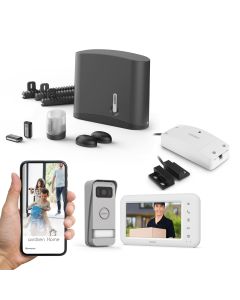 Motorisation pour portail coulissant jusqu'à 4m et 250kg + kit connecté + Visiophone Elia Smart - Avidsen