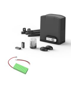 Motorisation connectée pour portail coulissant avec batterie de secours - 4m extensible à 8 m - jusqu'à 500 kg - Avidsen Orea Connect
