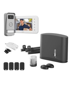 Motorisation et visiophone connecté pour portail coulissant de 4 m