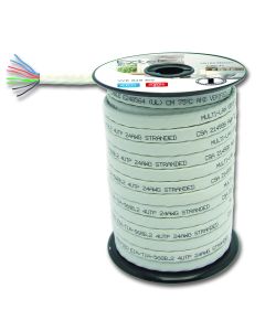 Câble réseau type Ethernet plat blanc 25 mètres spécial ADSL/ADSL2+ 4 paires - Extel - 408285