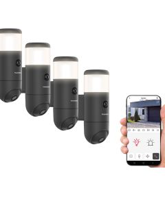 Lot de 4 caméras de surveillance extérieure et motorisée Thomson Rheita 100