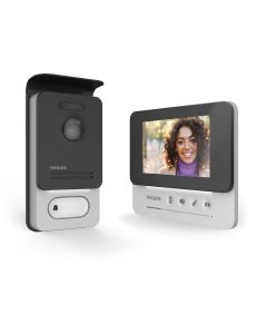 Visiophone 2 fils double commande vision couleur possibilité mode deux familles WelcomeEye Compact - 531004 - Philips
