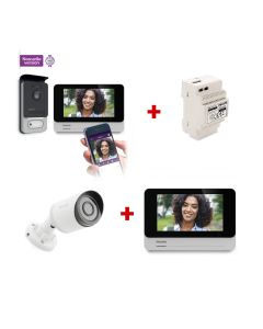 Visiophone filaire 1 caméra et 2 écrans - Philips Connect 2 Premium