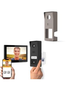 Kit visiophone sans fil connecté Wave 3 + coque gris titane