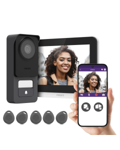 Visiophone filaire connecté Philips Connect 3 avec 5 badges 