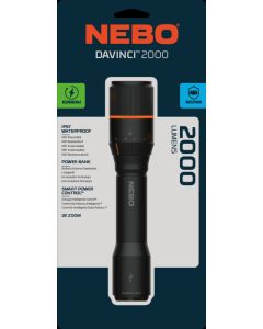 Lampe de poche éclairage modulable DAVINCI 2000 - rechargeable - puissance 200 lumens 20 heures d'autonomie - NEBO - NEB-FLT-0020-G