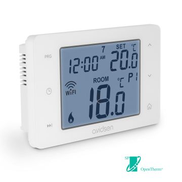 Thermostat filaire connecté pour chaudière ou pompe à chaleur non réversible Open Therm - Avidsen HomeFlow OT