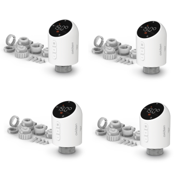 Lot de 4 vannes thermostatiques connectées HomeFlow TRV de chez Avidsen