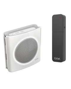 Amplificateur de sonnette de porte d'entrée - extension de sonnerie universelle sans fil - 200m de portée - flash et six sonneries diBi More - Extel - 081748