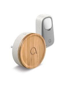 Sonnette éco-conçue avec bouton sans fil sans pile - Bamboo - Avidsen