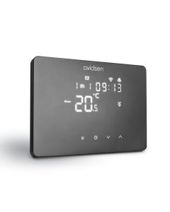 Thermostat connecté filaire noir pour chaudière et pompe à chaleur non réversible - Avidsen HomeTemp
