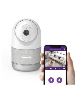 Caméra wifi intérieure motorisée connectée résolution 2k mode privé renforcé détection humaine fine - WelcomeEye Look - Philips - 531051