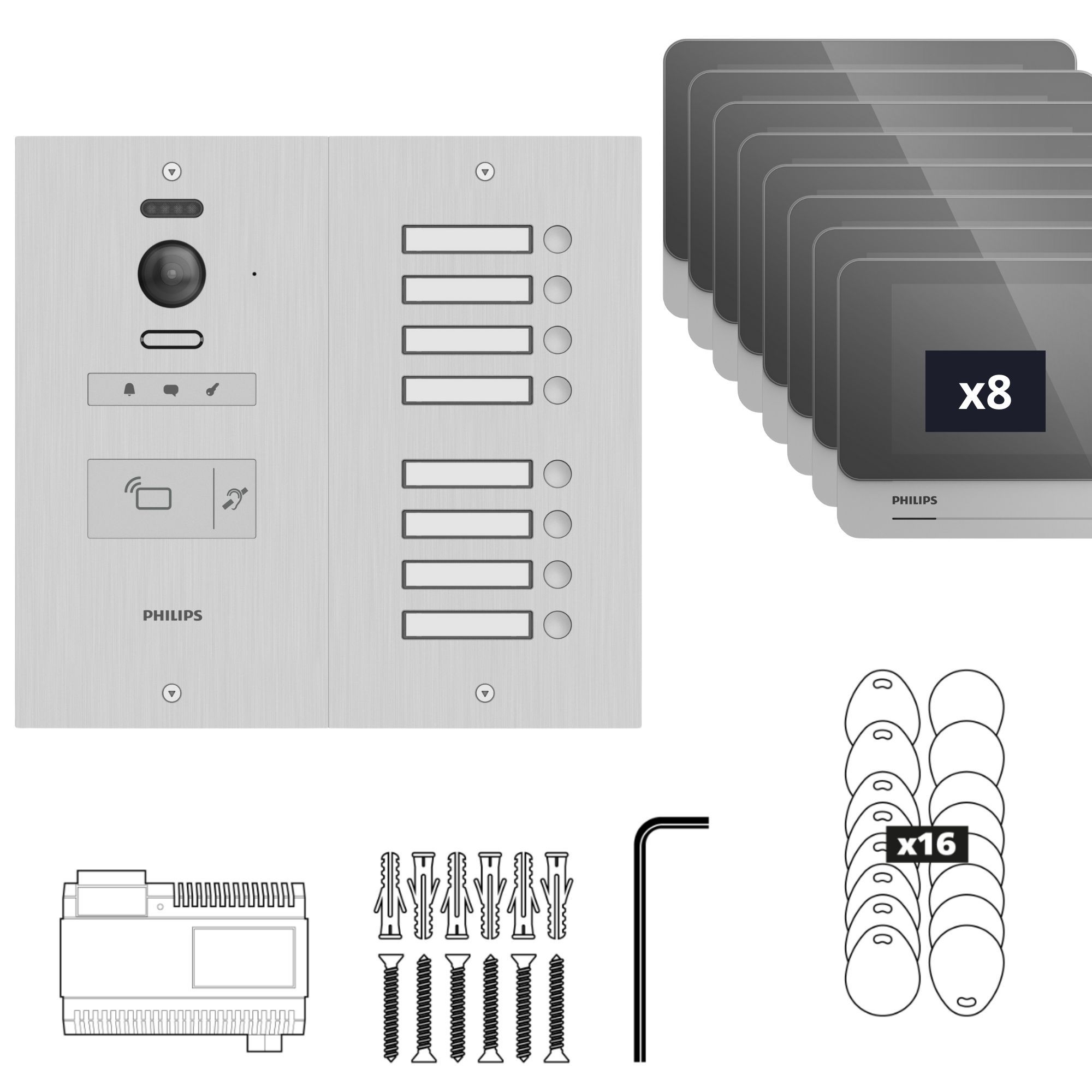 Kit complet pour 8 appartements ou 8 bureaux professionnel