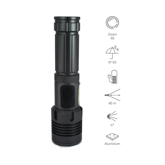 Lampe De Poche Caméra HD 1080P - Enregistreur Vidéo Tactique Étanche Avec Support Casque, 5 Modes LED, Grand Angle 120°, Batterie 2600mAh