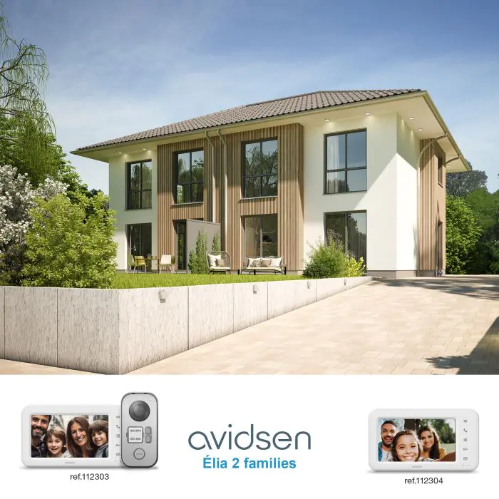 AVIDSEN Visiophone sans fil écran 7 ultra-plat couleur à mémoire d
