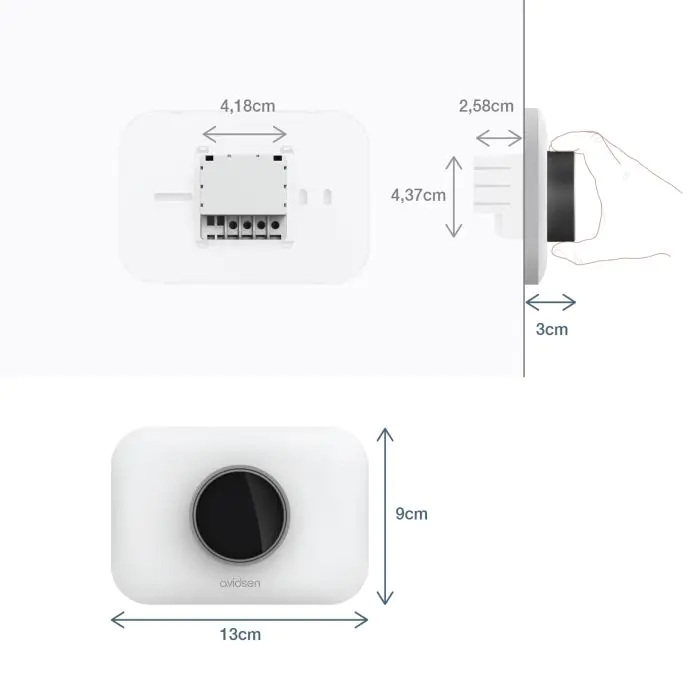 Termostato Inteligente Wi-Fi Avidsen Home Flow – Controla Tu Caldera Desde El Móvil, Compatible Con Alexa Y Google