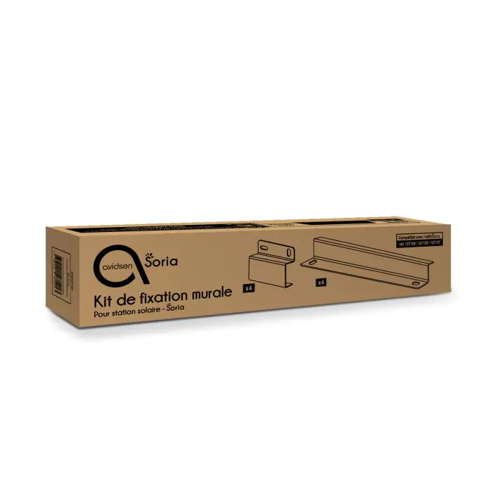 Avidsen Kit Fixation Murale Station Solaire 400W 127121 - Support Panneaux Solaires