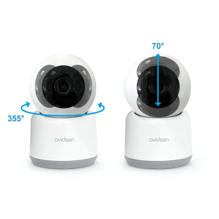 AVIDSEN Caméra IP Intérieur Motorisée WIFI QR Code - Bricolage