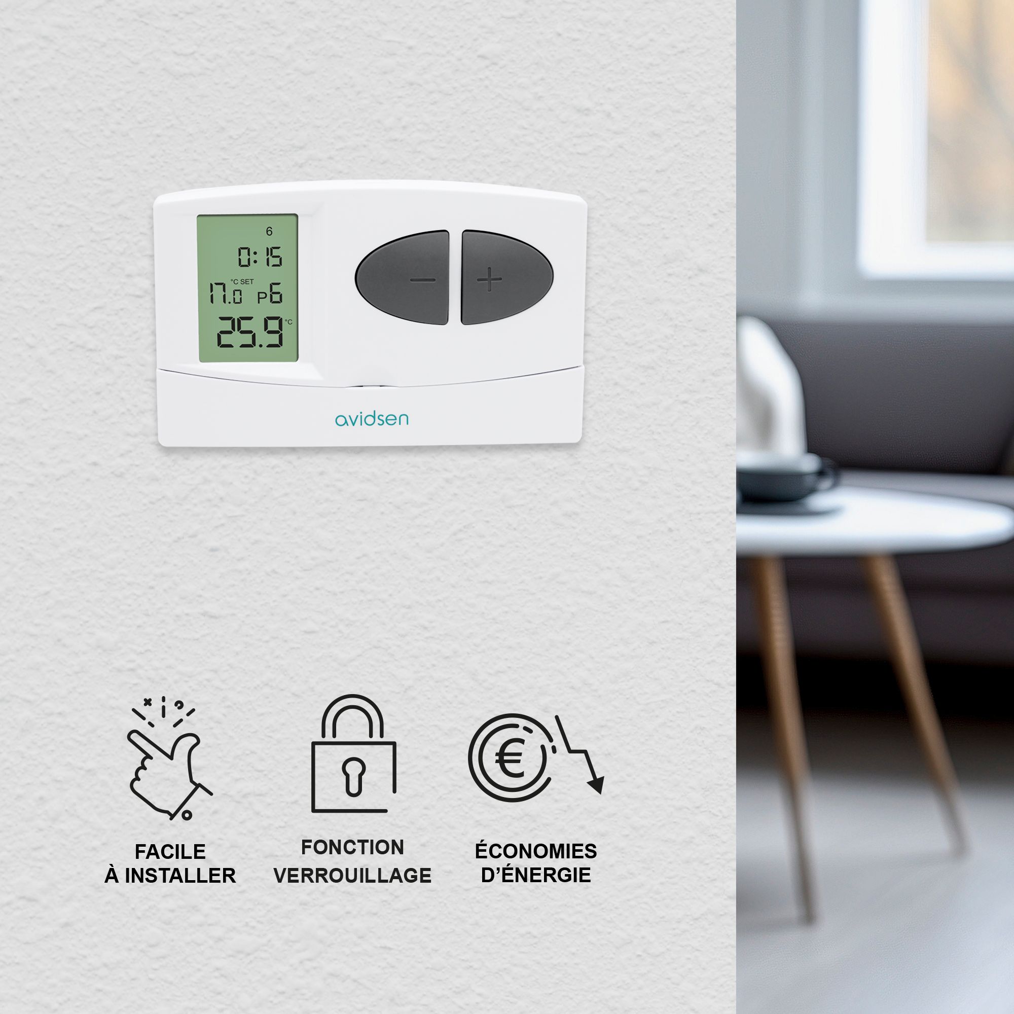 Un thermostat facile à utiliser