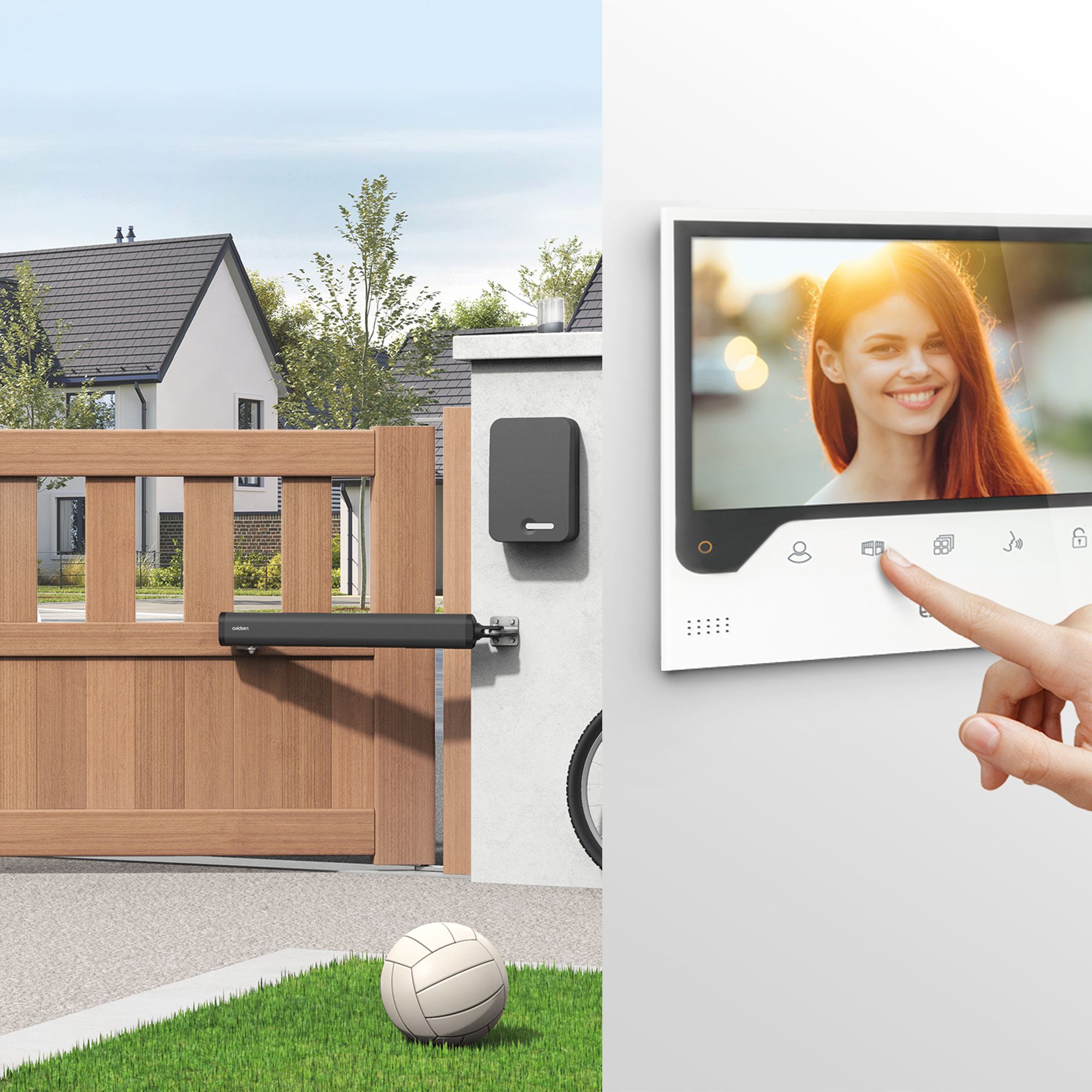 Reliez le moteur de portail à votre visiophone