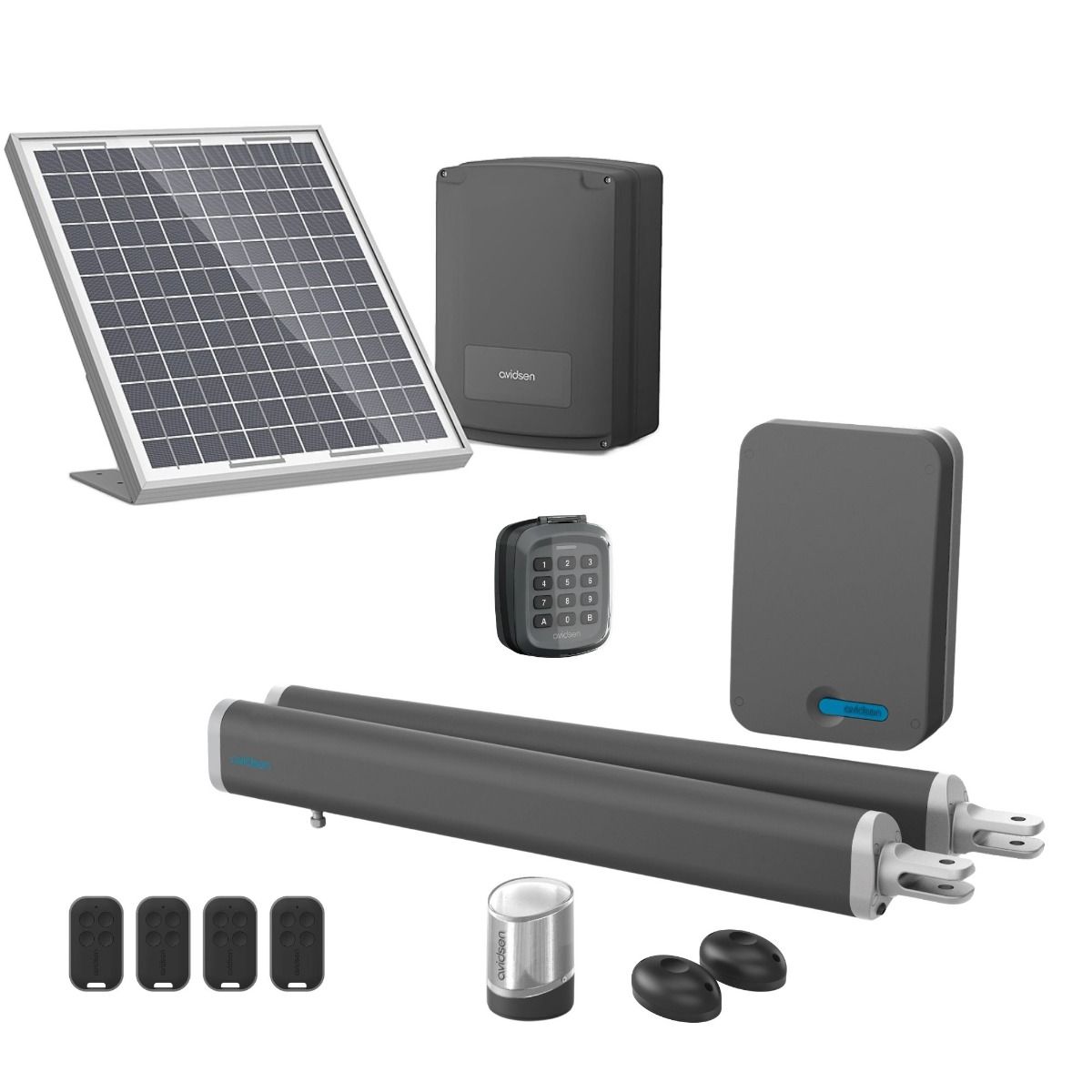 Kit motorisation solaire premium pour portail battant