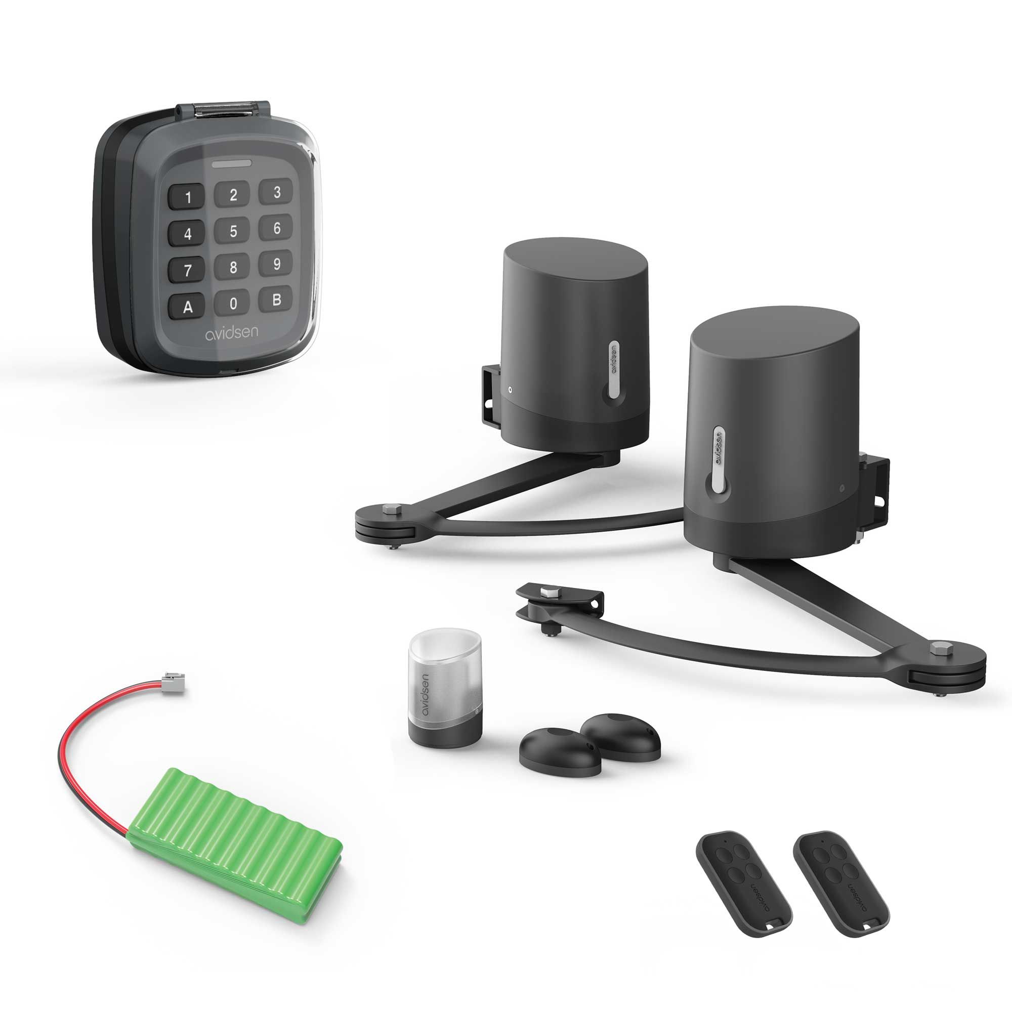 Kit motorisation complet avec digicode et batterie de secours